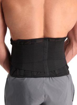 Dunimed Rückenbandage mit Federstahlstreben (Schwarz)