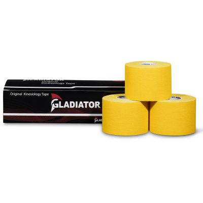 Gladiator Sports Kinesiotape 3 rollen gelb