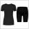 Gladiator Sports Paket: Kompressionsshirt und Kompressionsshorts – Damen schwarz achterseite