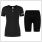 Gladiator Sports Paket: Kompressionsshirt und Kompressionsshorts – Damen schwarz vorderseite