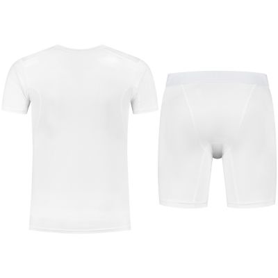 Gladiator Sports kompression paket shirts shorts herren Weiß Rückseite