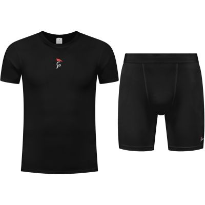 Gladiator Sports kompression paket shirts shorts herren schwarz