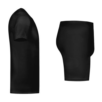Gladiator Sports kompression paket shirts shorts herren schwarz seite