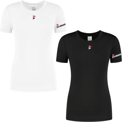 Gladiator Sports Kompressionsshirts schwarz und weiß vorderseite