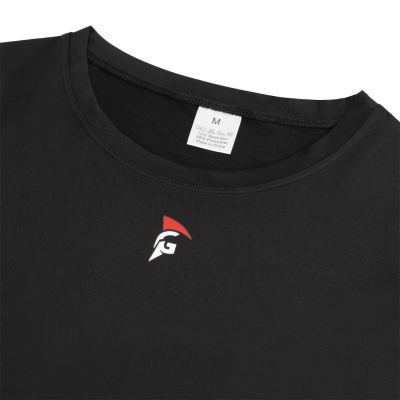 Gladiator Sports Kompressionsshirts schwarz Detailaufnahme Logo
