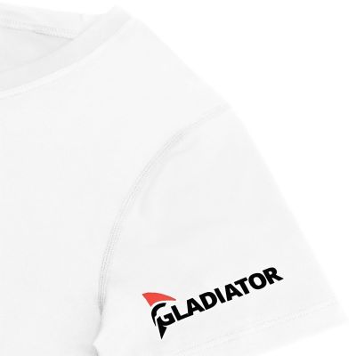 Gladiator Sports Kompressionsshirts weiß Detailaufnahme 