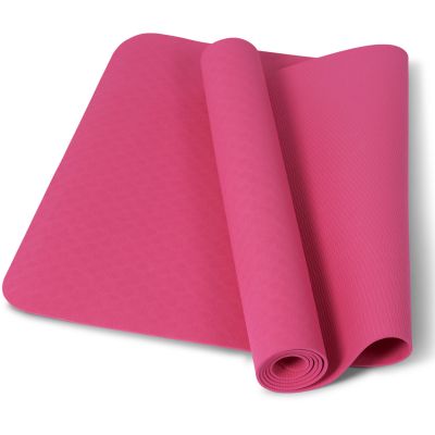workout zu hause pakket yoga mat rosa und fitnessband