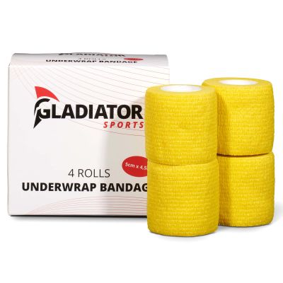 gladiator sports untertape bandage 4 rollen gelb
