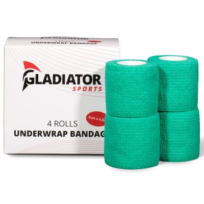 gladiator sports untertape bandage 4 rollen grün