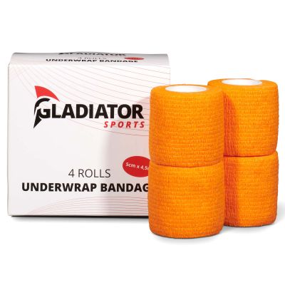 gladiator sports untertape bandage 4 rollen orange