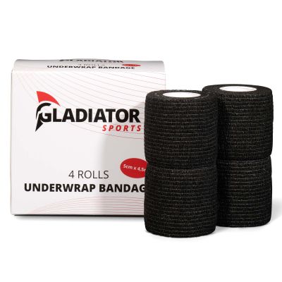 gladiator sports untertape bandage 4 rollen schwarz
