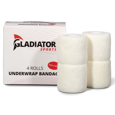 gladiator sports untertape bandage 4 rollen weiß